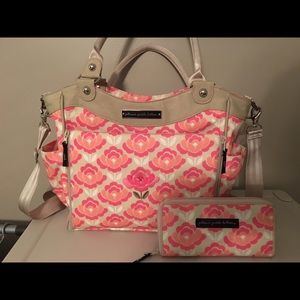 Petunia pickle bottom diaper bag & matching wallet