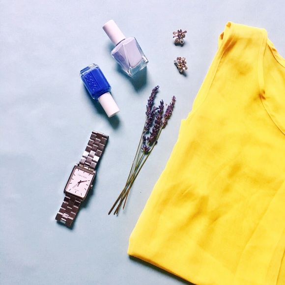 American Apparel Tops - 🏝SALE | Yellow Sheer Sleeveless Top