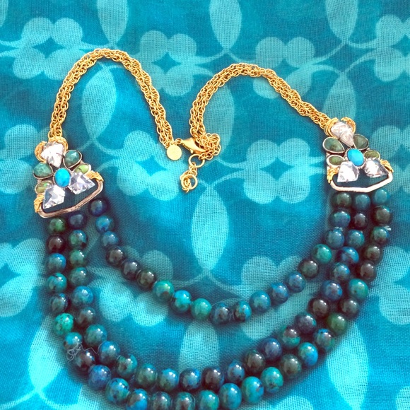 Alexis Bittar Crystal and stone necklace