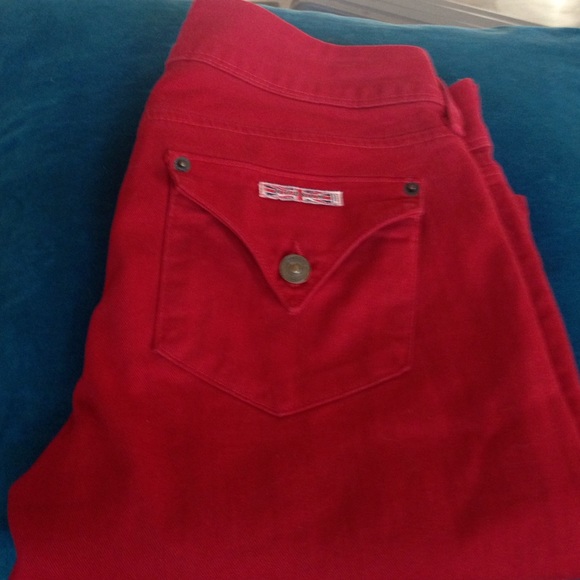 Hudson red skinny jeans