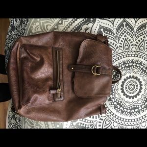 leather book bag