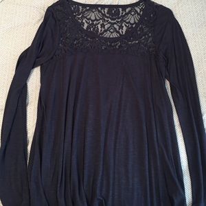 Navy Hollister cut out top