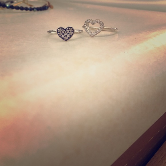 Two Pandora heart rings