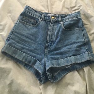 AA denim shorts