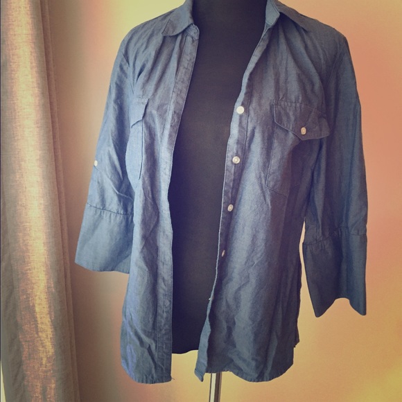 Denim top 3/4 sleeve