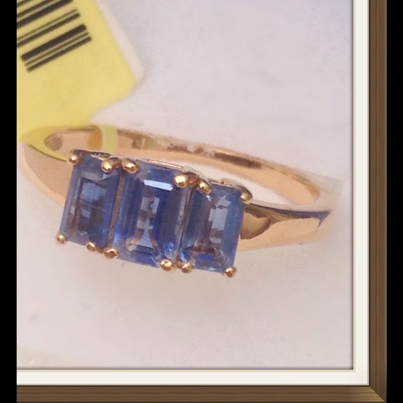 Kyanite 3 Stone Ring - Picture 2 of 3