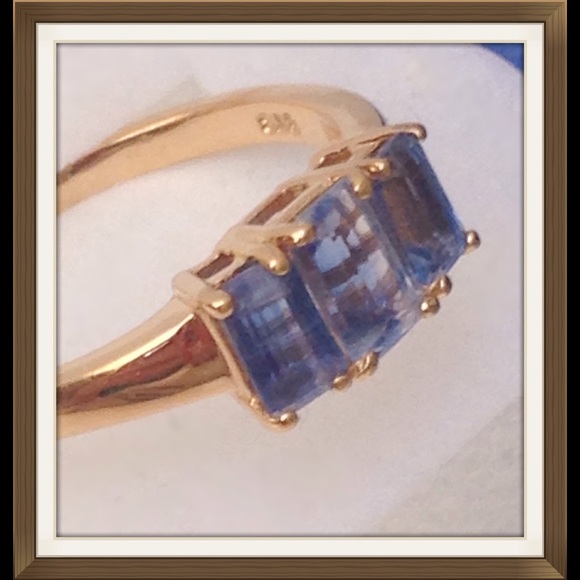 Kyanite 3 Stone Ring - Picture 3 of 3