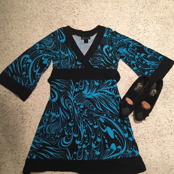 INC turquoise and black dress!