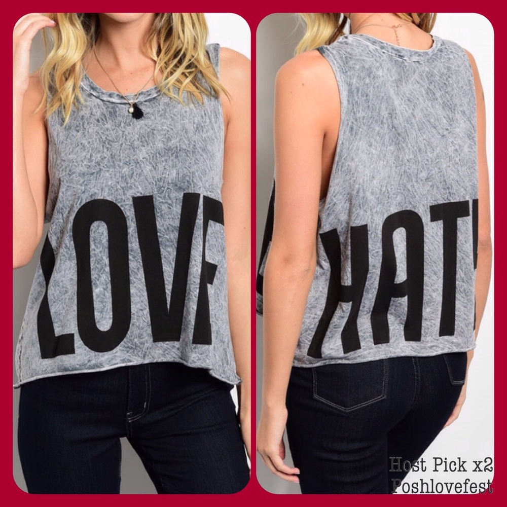 Love Hate Tank Top (MADE USA)