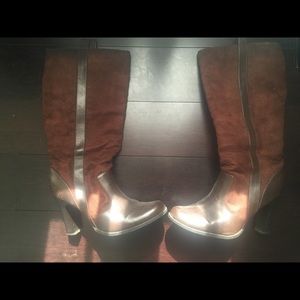 Beautiful Brown Vintage Inspired Heeled Boots