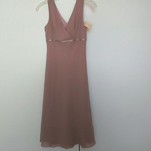 NWT Dark Blush Pink Midi Dress!