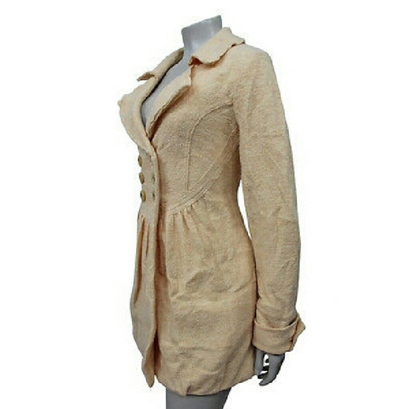 Free People peach pink perfect wool winter Sz M - Picture 2 of 4