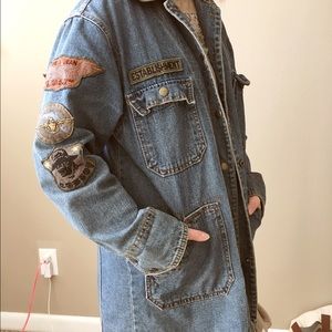 Denim Jacket with patches.