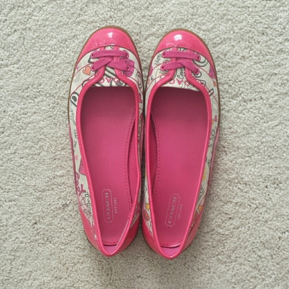 Pink Poppy COACH Flats