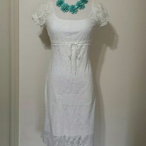 Ivory White Mini Dress My Michelle Size Medium Jr