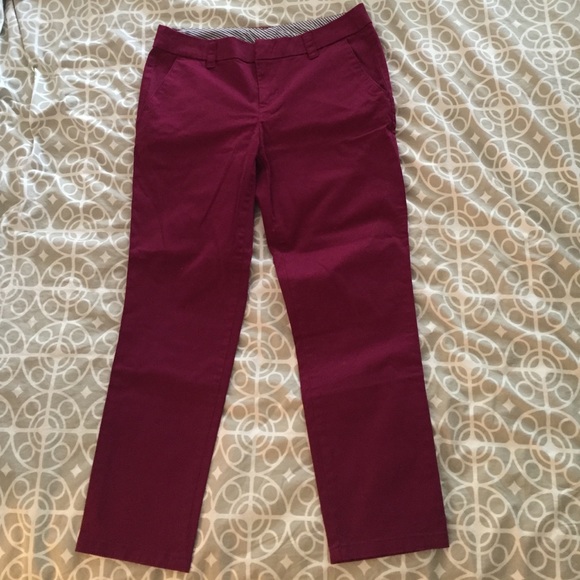 Maroon Crop Pants