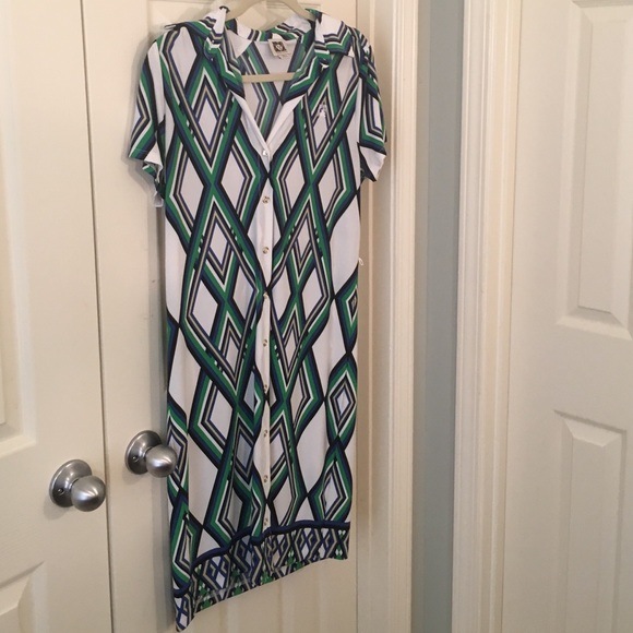 Geometric Anne Klein Dress PL Petite Large