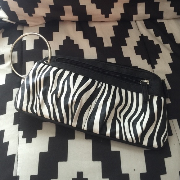 Zebra Pattern Wristlet