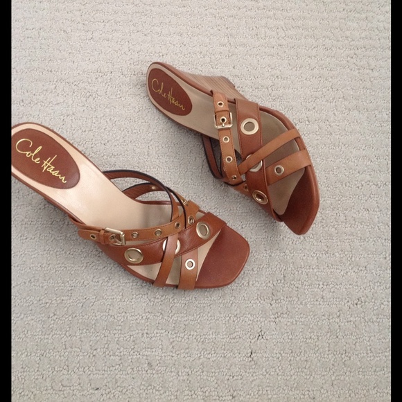Cole Haan excellent condition leather slides