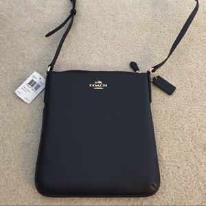 Black leather Coach purse