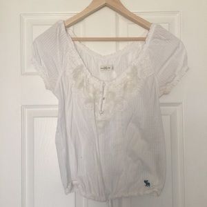 Beautiful White Abercrombie and Fitch Blouse
