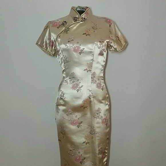 Dazzling Golden Asian Dress