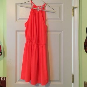 American eagle neon pink swing dress