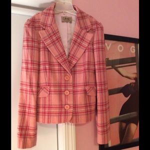 NWOT Medium Juicy Couture Blazer Plaid Pink pretty