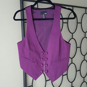 H&M cropped purple vest