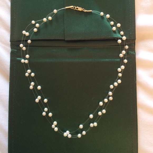 Faux pearl necklace