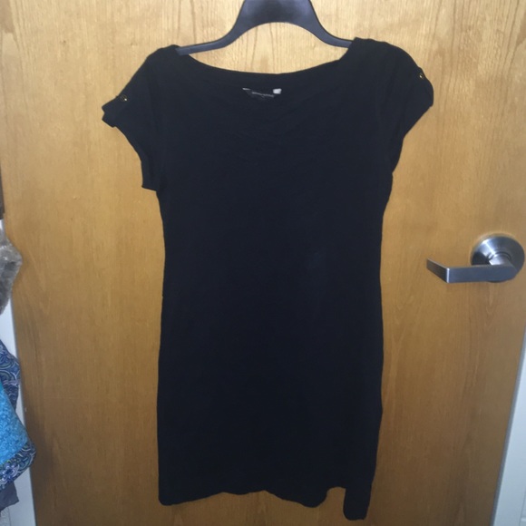 Black shirt dress.