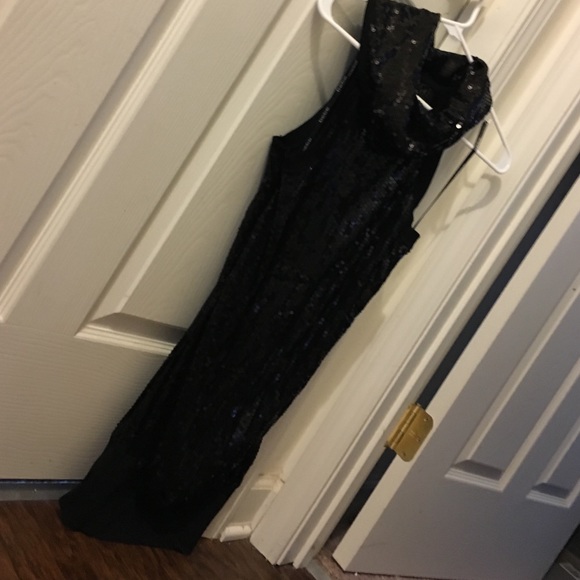 Black sequin dress
