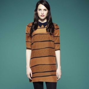 Peter Pan collar printed dress