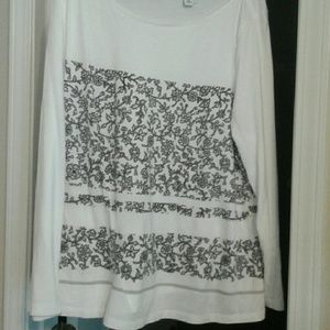 Long sleeved top with scroll detail