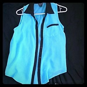 Wet seal turquoise blouse