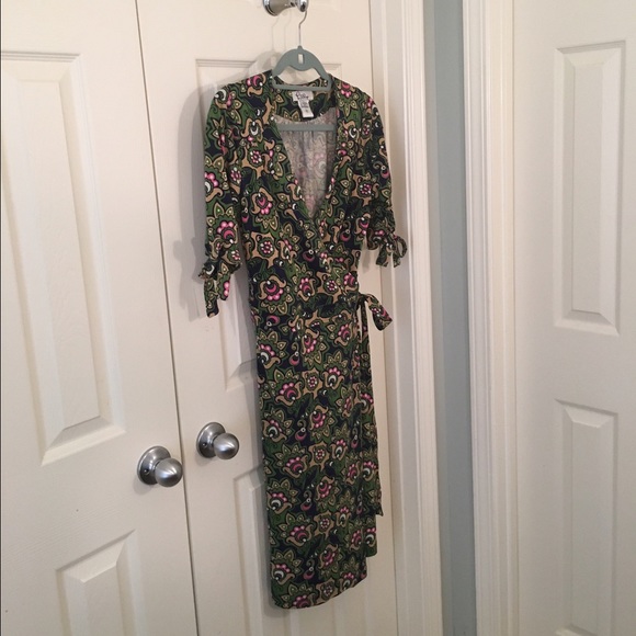 Lilly Pulitzer Silk Paisley Wrap Dress Large