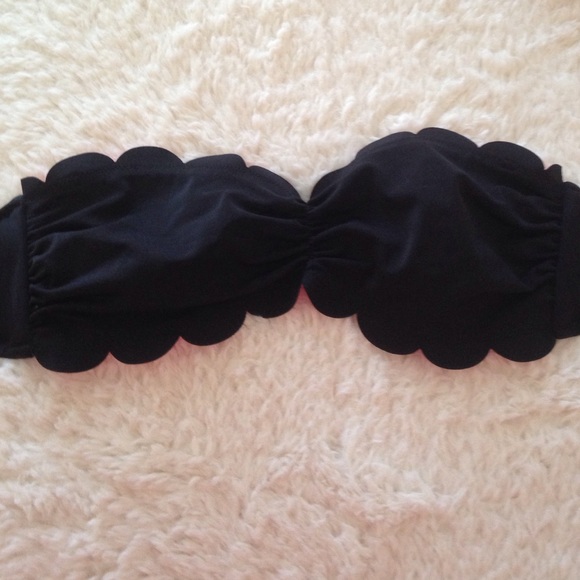 PINK by VS black scalloped bikini