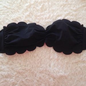 PINK by VS black scalloped bikini