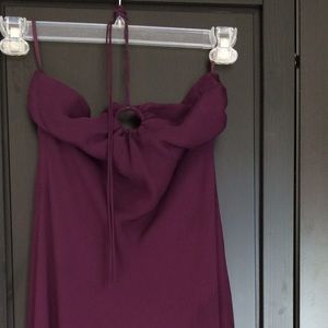 JCrew maroon cocktail dress halter straps