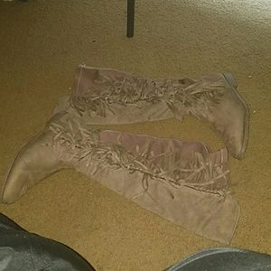 Lane Bryant fringe boots