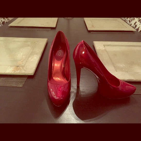 Red Aldo Heels