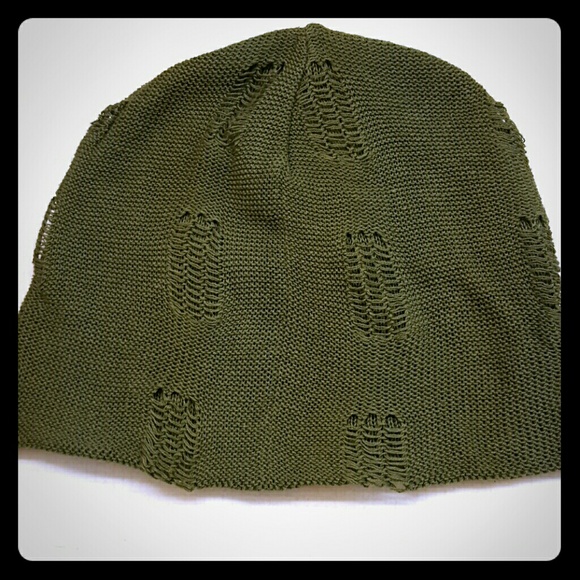 Dark Green "Distressed" Beanie