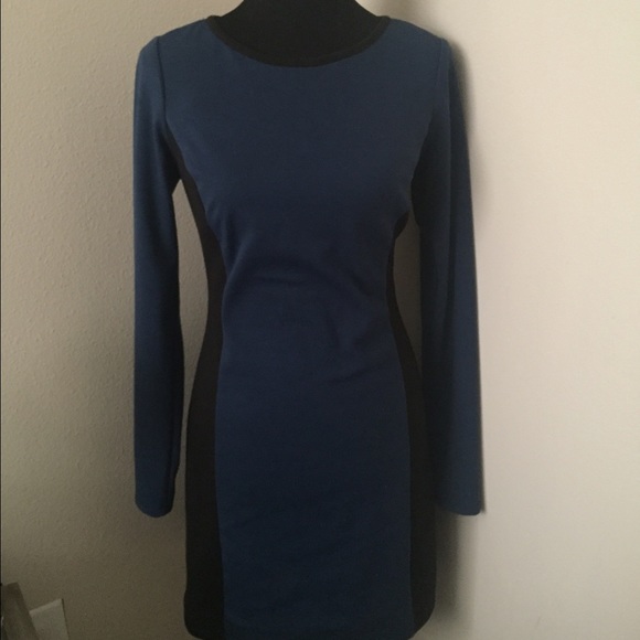 Laundry by Shelli Segal Two tone long sleeve dress