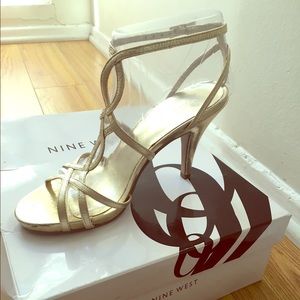 Nine West gold sandals