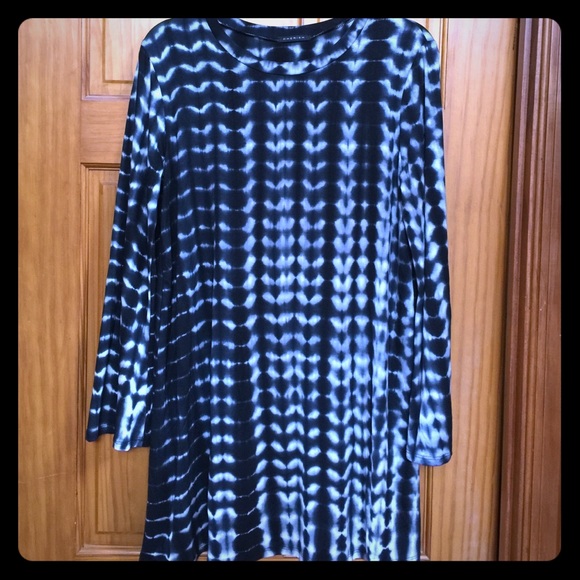 Black tye dye tunic dress
