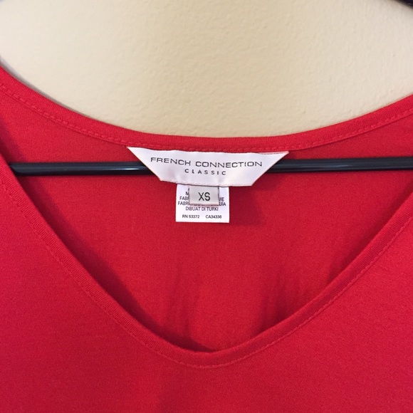 Red French Connection 3/4 dolman sleeve size XS - Picture 2 of 3