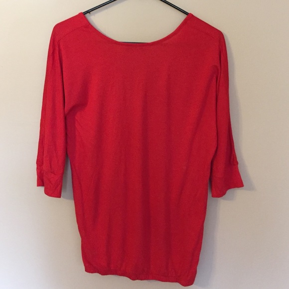 Red French Connection 3/4 dolman sleeve size XS - Picture 3 of 3