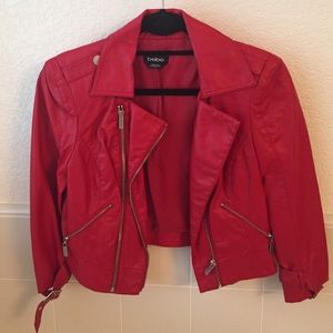 bebe pleather zipper jacket
