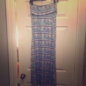 Pac Sun printed maxi skirt