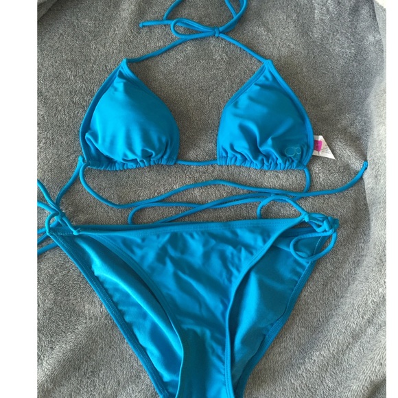 OP electric blue bikini set.